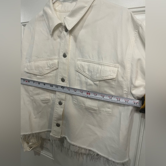 AGOLDE
NYX DENIM SHIRT IN FLOUR Classic White Denim Jacket XS - Picture 4 of 10